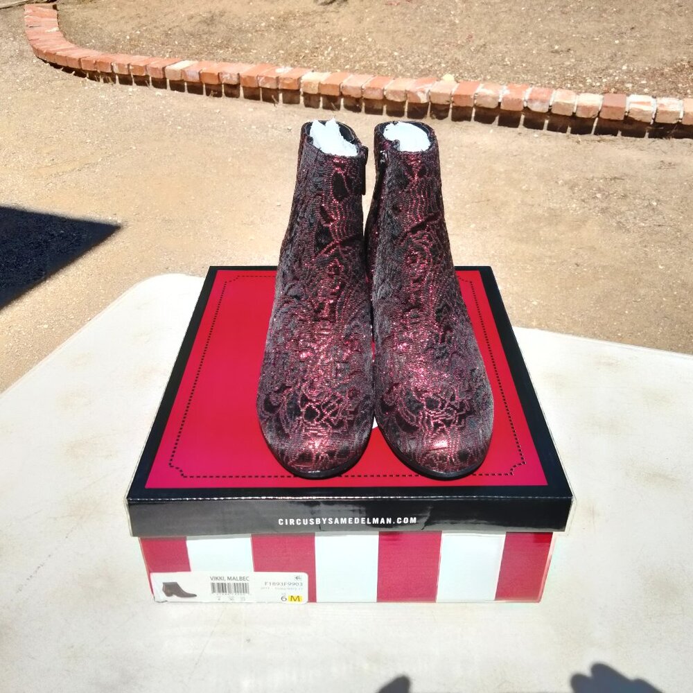 CIRCUS BY SAM EDELMAN VIKKI MALBEC BOOT WOMENs 6M NEW + Box
